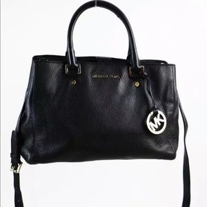 MICHAEL MK Kors LEATHER Satchel Shoulder Bag EUC
